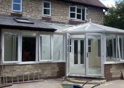 Building a Tiled Extension and Glazed Conservatory